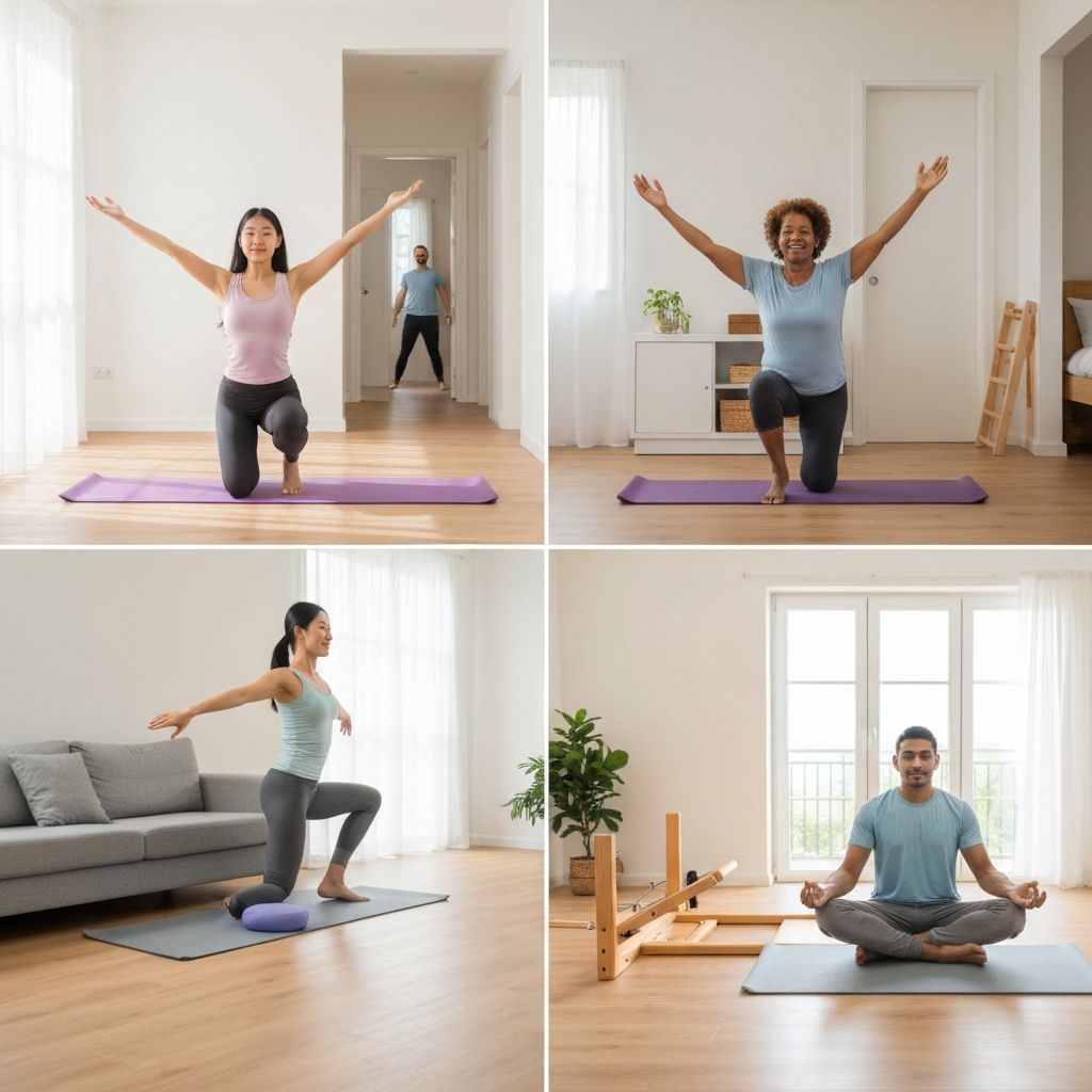 People engaging in gentle movement activities