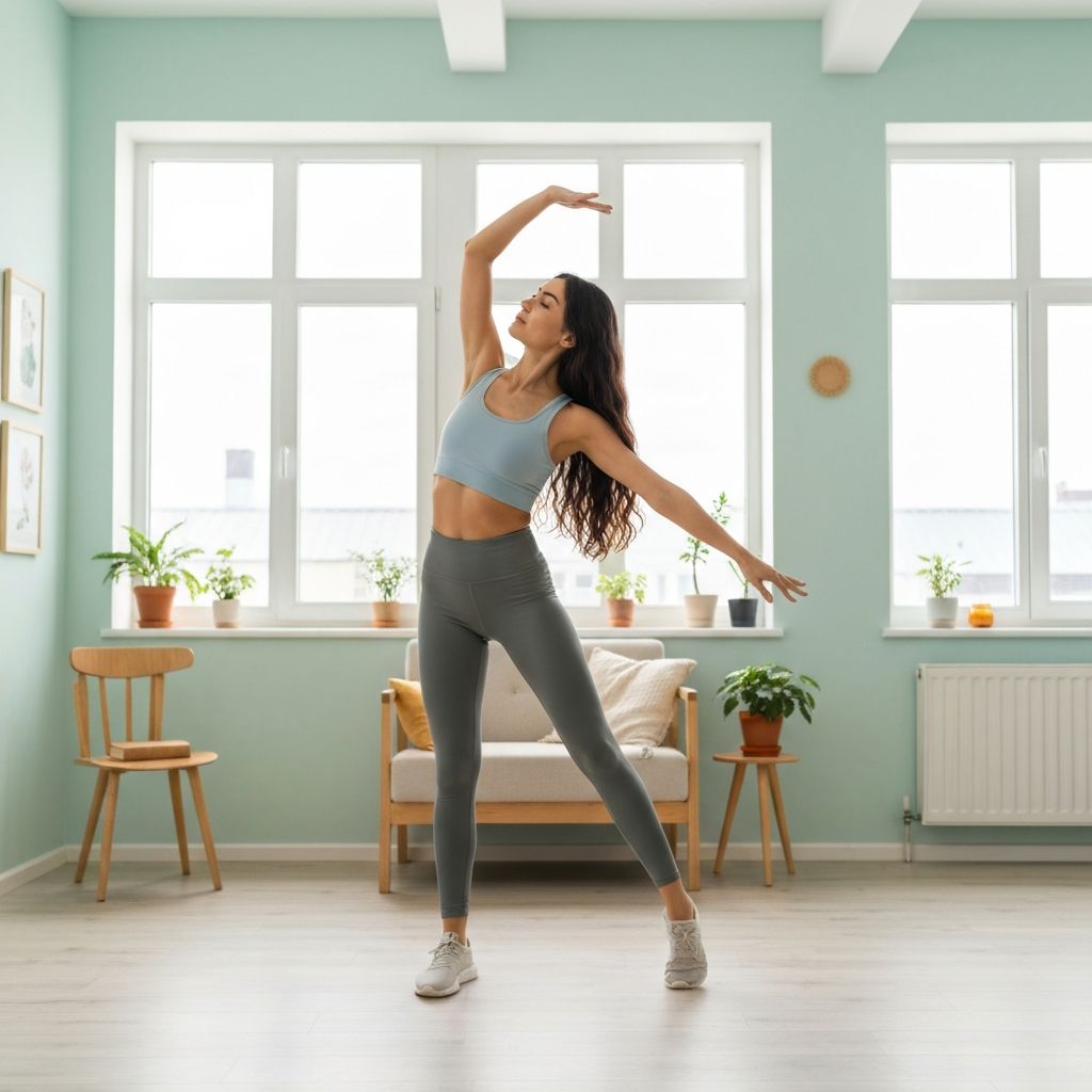 Person doing morning stretches
